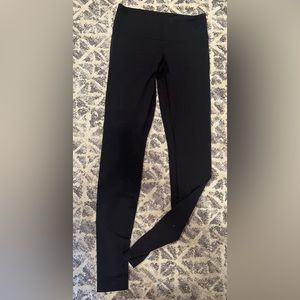 Gently used black leggings, low rise